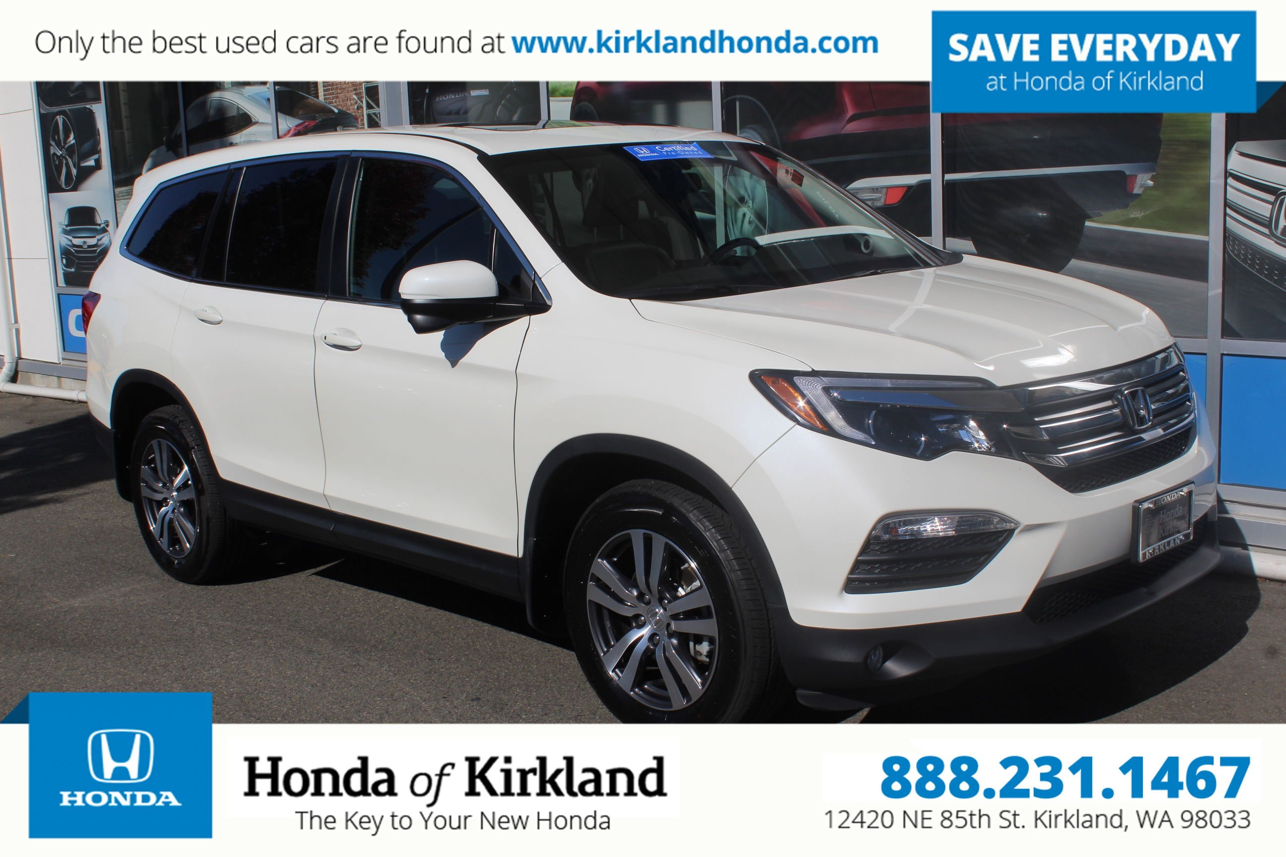 Certified Pre-Owned 2017 Honda Pilot EX-L AWD Sport Utility in Kirkland ...